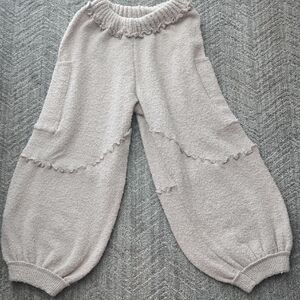 SHEIN Neutral Knit Pants in Taupe Beige